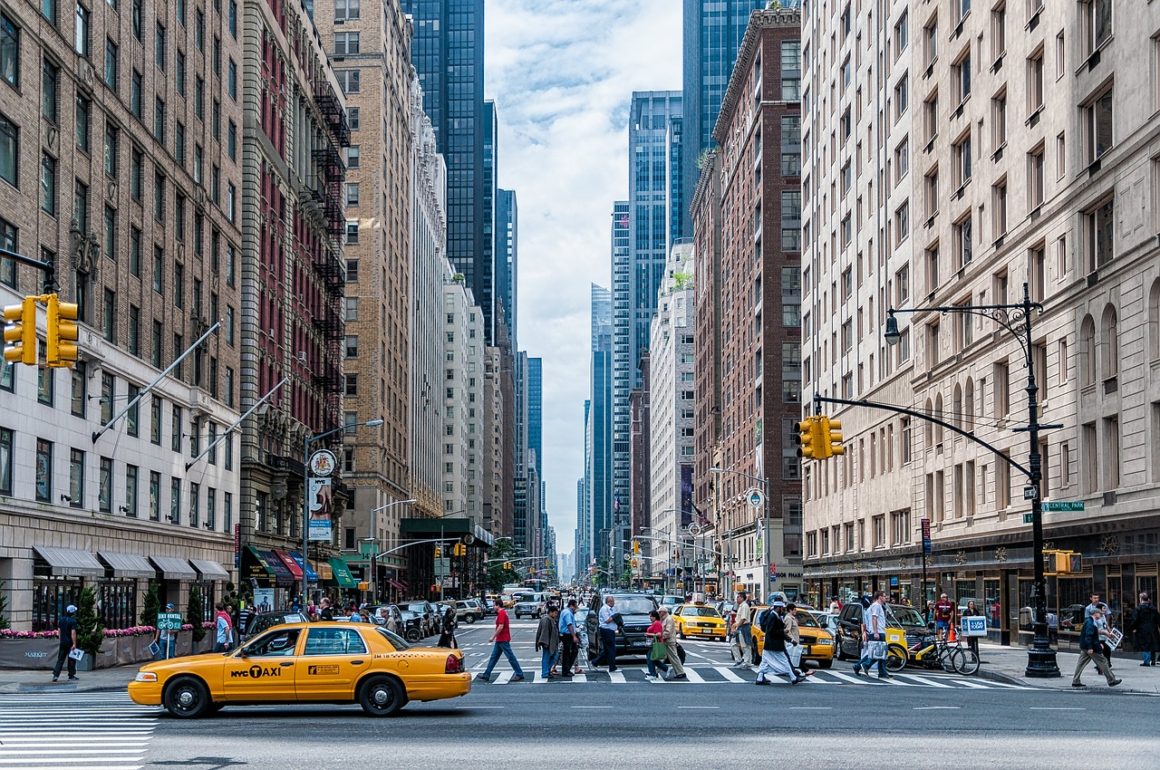 USA ohne Auto New York Straße Taxi Menschen