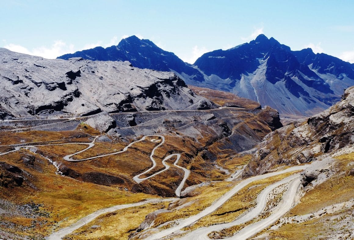 Bolivien Straße nach La Paz