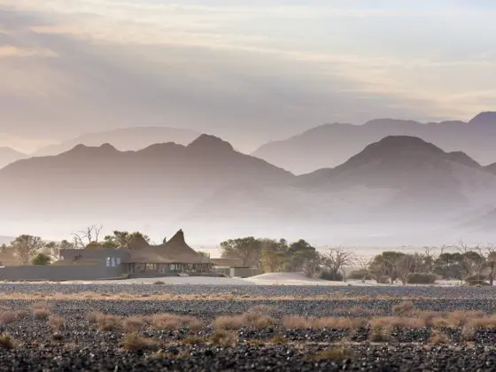 Regen in der Wueste Namibia