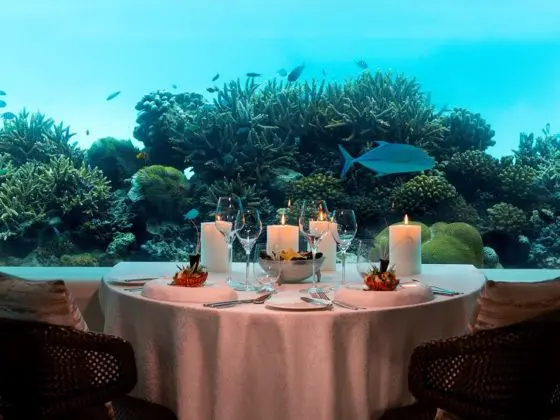 Dinner unter Wasser Huvafen Fushi
