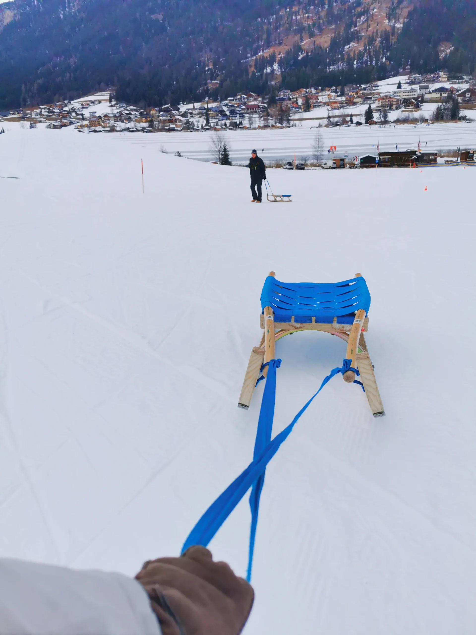 Rodeln Wintersport am Weißensee