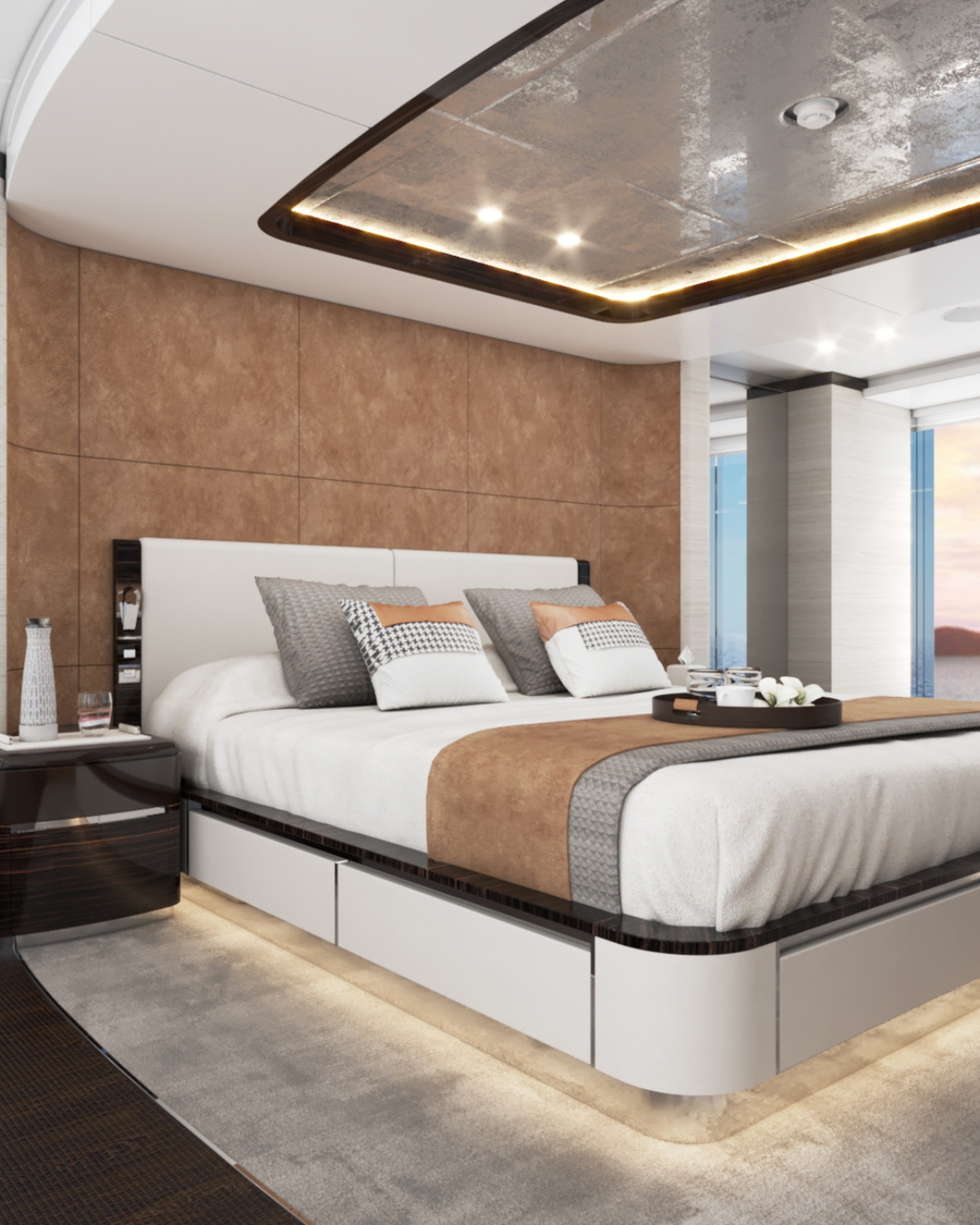 Master Suite Nachhaltige Luxusyacht Heesen