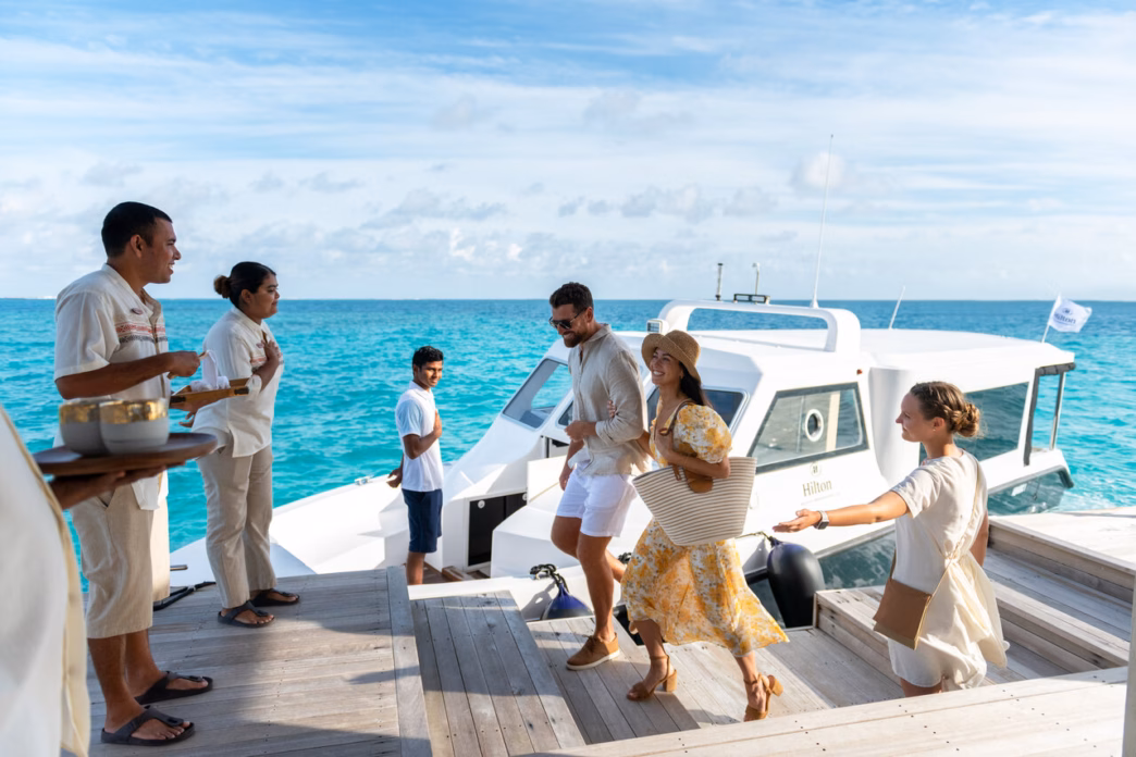 Malediven Packliste, Arrival Hilton Maldives, Hilton Amingiri