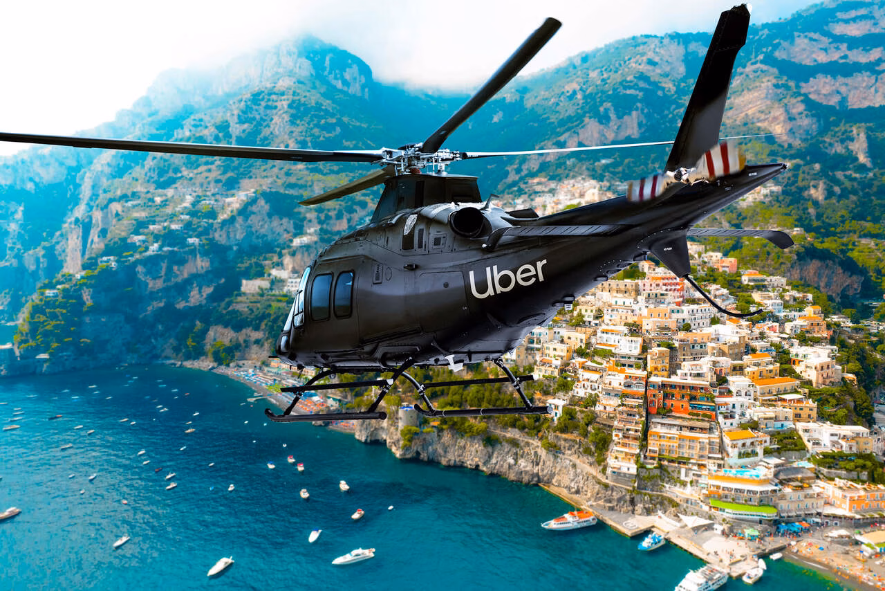 Uber in Italien Helikopter