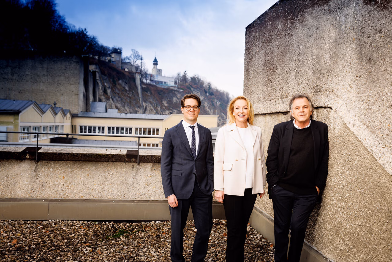 Lukas Crepaz (Kaufmännischer Direktor), Kristina Hammer (Festspielpräsidentin), Markus Hinterhäuser (Intendant)
