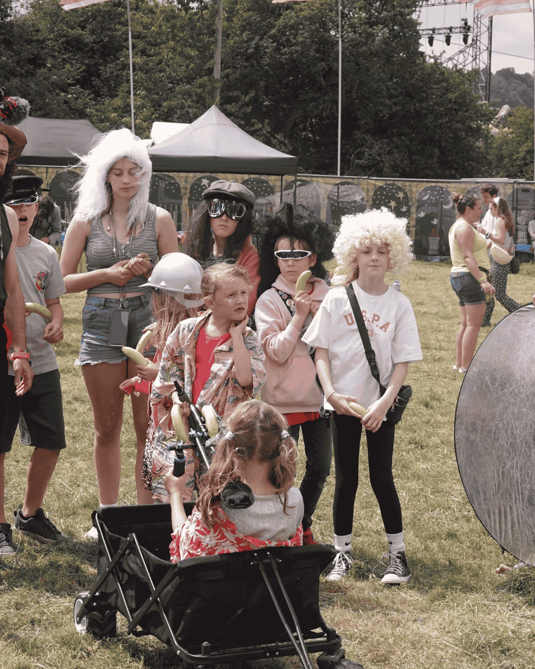 Kinder malen Glastonbury
