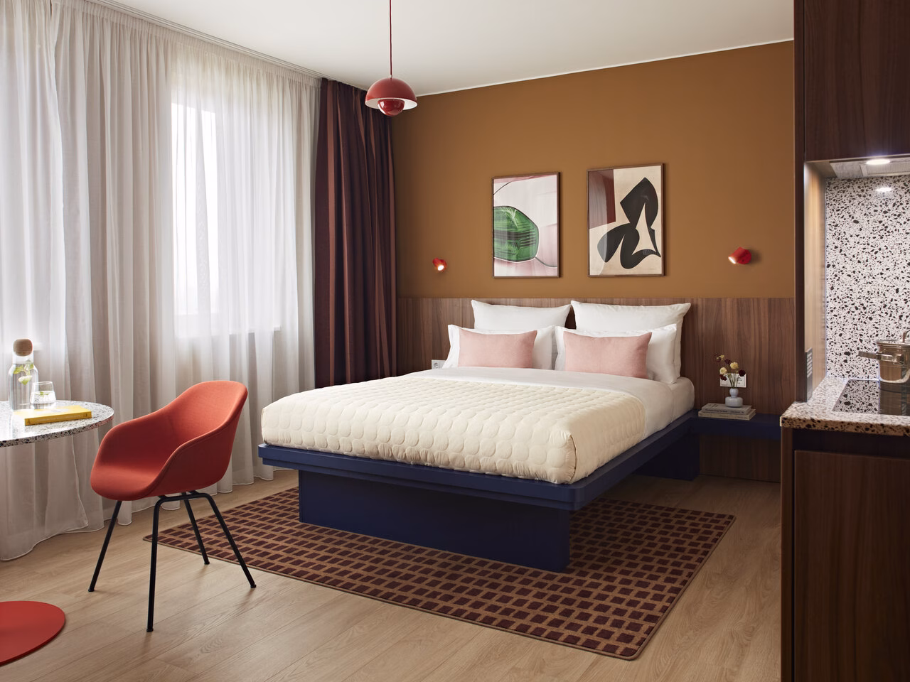 Bett im Numa Apartment Hamburg