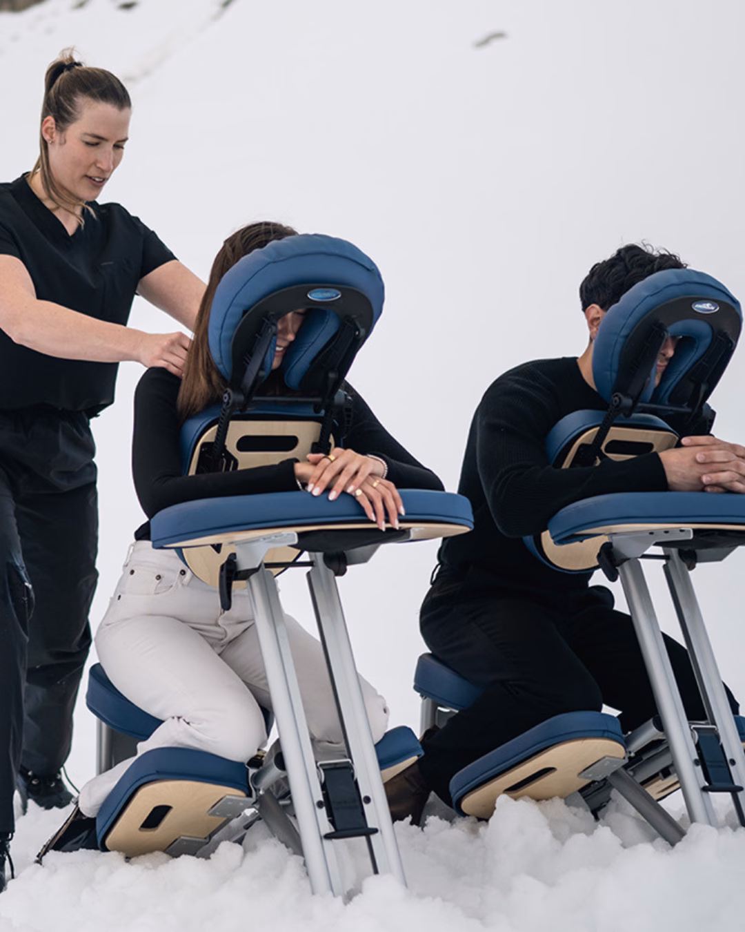 Massage am Gletscher