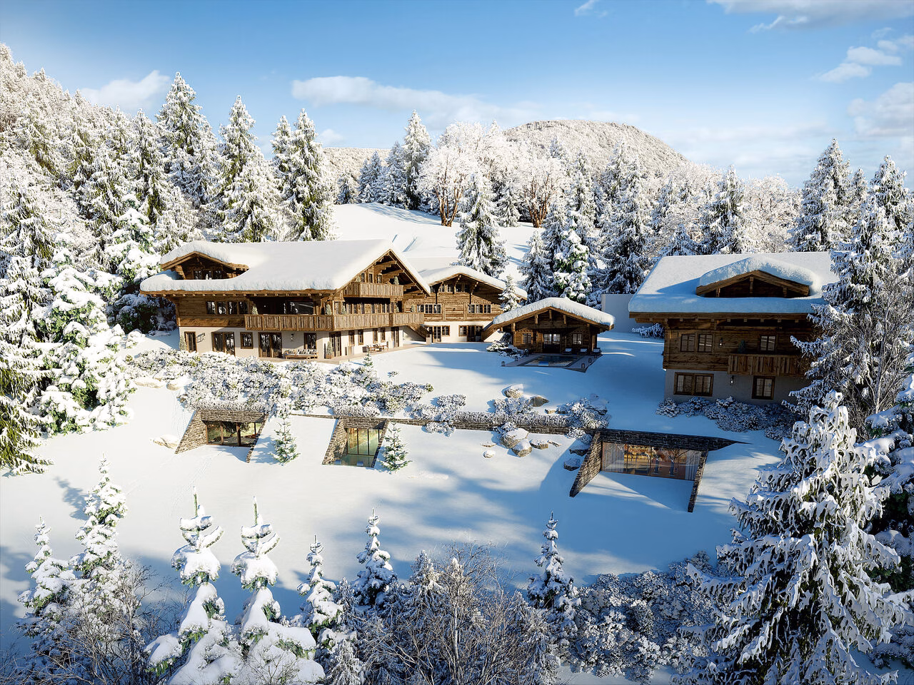 Luxuschalet in Gstaad, Chalet Oberbort von außen