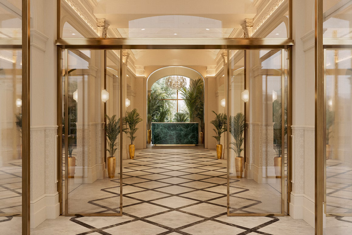 Eingang hotel Palais Chotek