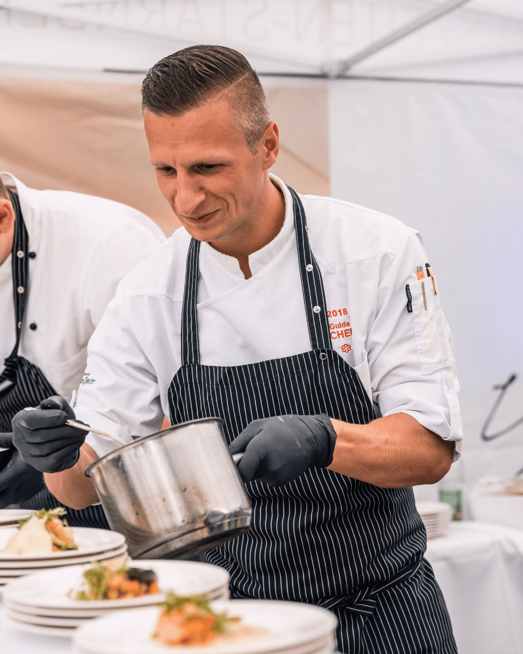 Sternekoch Maximilian Moser beim Food-Festival im Hotel Vier Jahreszeiten Starnberg